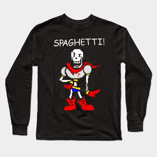 Papyrus - Spaghetti! Long Sleeve T-Shirt by OtakuPapercraft